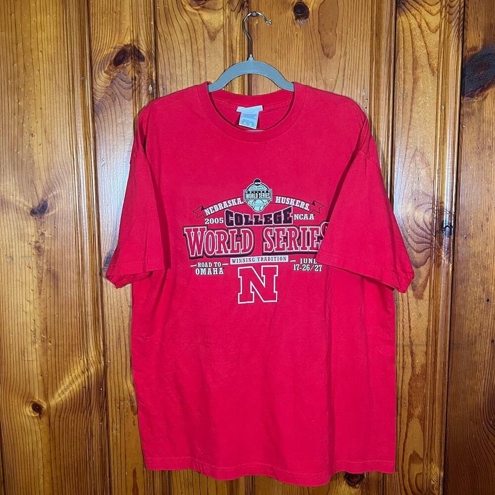 Step Ahead XL Y2K Nebraska Huskers T-Shirt Red Regular